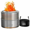 thumbnail image 3 of Large Stainless Steel Smokeless Fire Pit Wood Burning Stove Outdoor Camping Patio Picnic, 20inch, 3 of 13