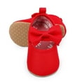 thumbnail image 4 of Yoyauz Baby Girl Mary Jane Shoes Anti Slip Rubber Sole Ballet Slippers Princess Dress Wedding Shoes Newborn Kids Shoes Toddler Shoes（0-12 Month）, 4 of 11