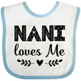 thumbnail image 3 of Inktastic Nani Loves Me Baby Clothes Girls Baby Bib, 3 of 4