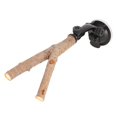 thumbnail image 1 of Bird Branch Perch Stand Training Interactive Prevent Slip Wooden Parrot Perch with Suction Cups for Small Medium Bird 15cm / 5.9in, 1 of 4