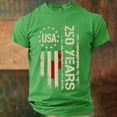 thumbnail image 2 of WAYUTE Mens 250th Anniversary USA Shirt National Flag Colors Patriotic Graphic Casual Crewneck Tee for Daily Wear 4th of July T Shirt, 2 of 2