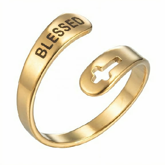 DESIGNICE Gold Plated Rings for Women,Defined Lines Adjustable Rings for Women,Weightless Feel Cute Rings,Gold