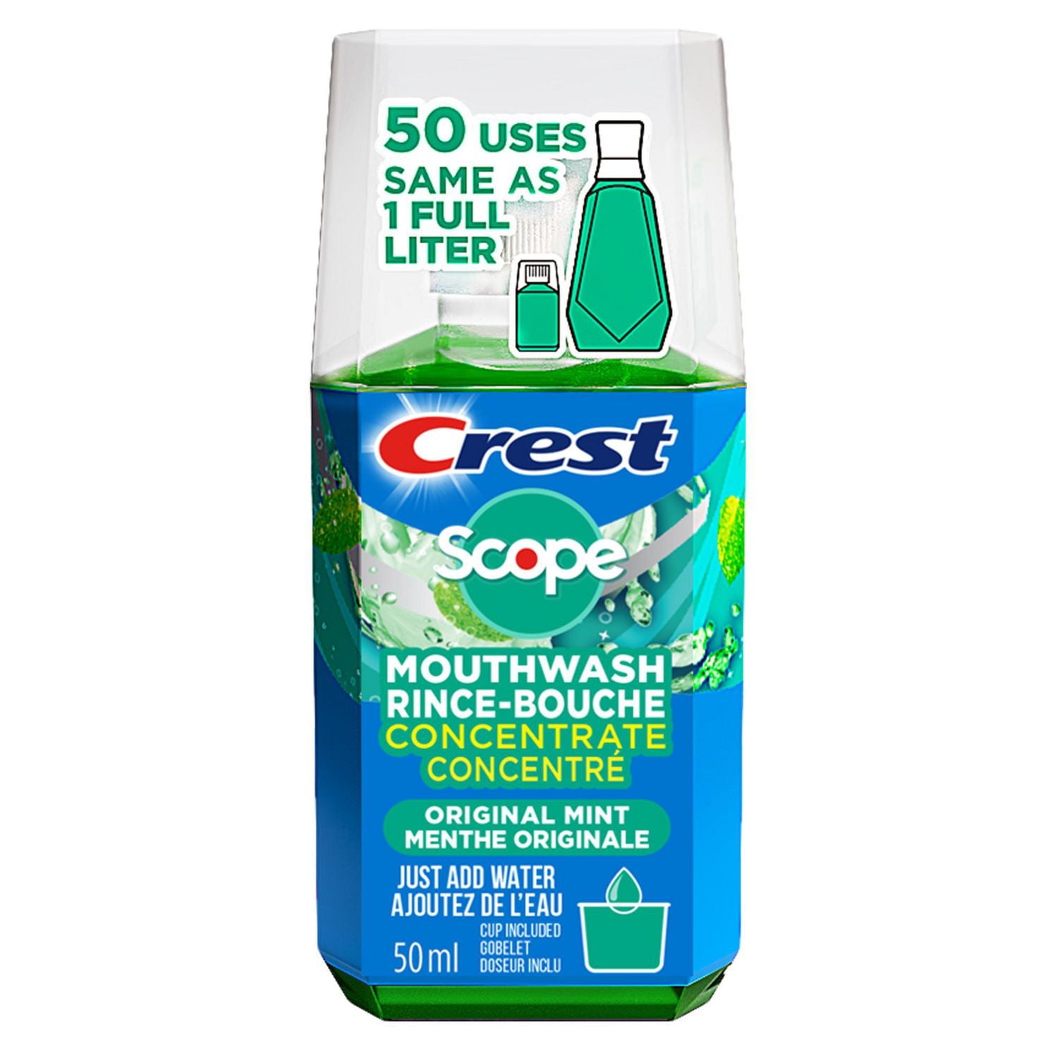Crest + Scope Rince-bouche Concentré Menthe Originale – 50 mL