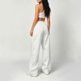 thumbnail image 3 of Loose Pants for Women Elastic High Waist Wide Leg Athletic Pants Y2K Streetwear Causal Sweatpants, L, 3 of 4