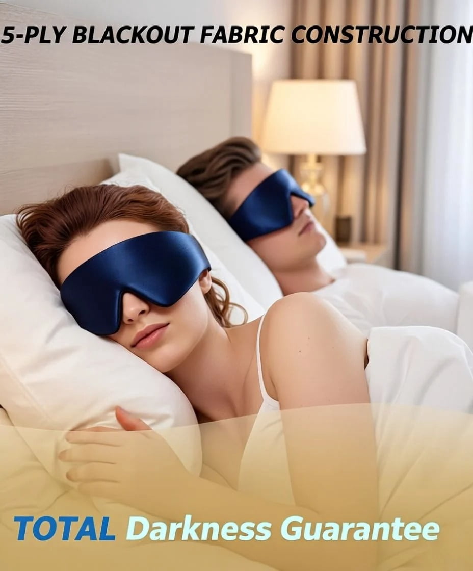FACEMOON Bluetooth 5.0 Sleep Headphones Eye Mask Noise Reducing Design for Restful Sleep Comfort