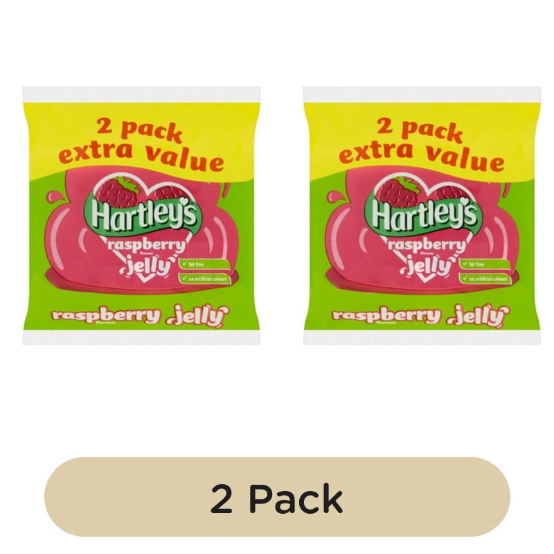 Hartley's Raspberry Flavoured Jelly 2 x 135g, British Import (Pack of 2)