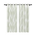 thumbnail image 4 of Aofoto Green Striped Blackout Curtains for Living Room, Thermal and Sound Reducing Curtains,42x84 inches,2 Panels, 4 of 5