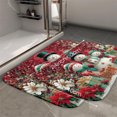 thumbnail image 2 of 1pc Snowmen with Gifts Absorbent Non-Slip Bathroom Thickened Flannel Rug Decor,Soft,Quick Drying,Suitable For Indoor/outdoor Use,Bathrooms,Bedrooms,Kitchens,Terrace,Laundry Rooms,16"x24", 2 of 9