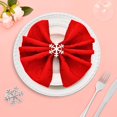thumbnail image 2 of Juego de 12 anillos para servilletas de Navidad con forma de copos de nieve, color plateado, para decoración de mesa, para fiestas, banquetes, Navidad, Acción de Gracias, Año Nuevo, 2 of 4
