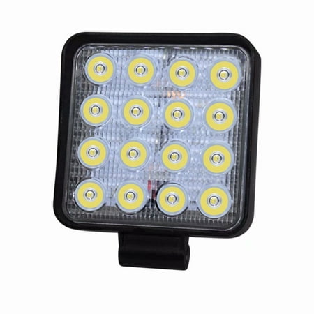 Square Frog - Nilight 48W Square Spot LED Light Bar, IP68 Waterproof Driving Lamp Jeep Off Road Fog Lights for Truck Car SUV Boat
