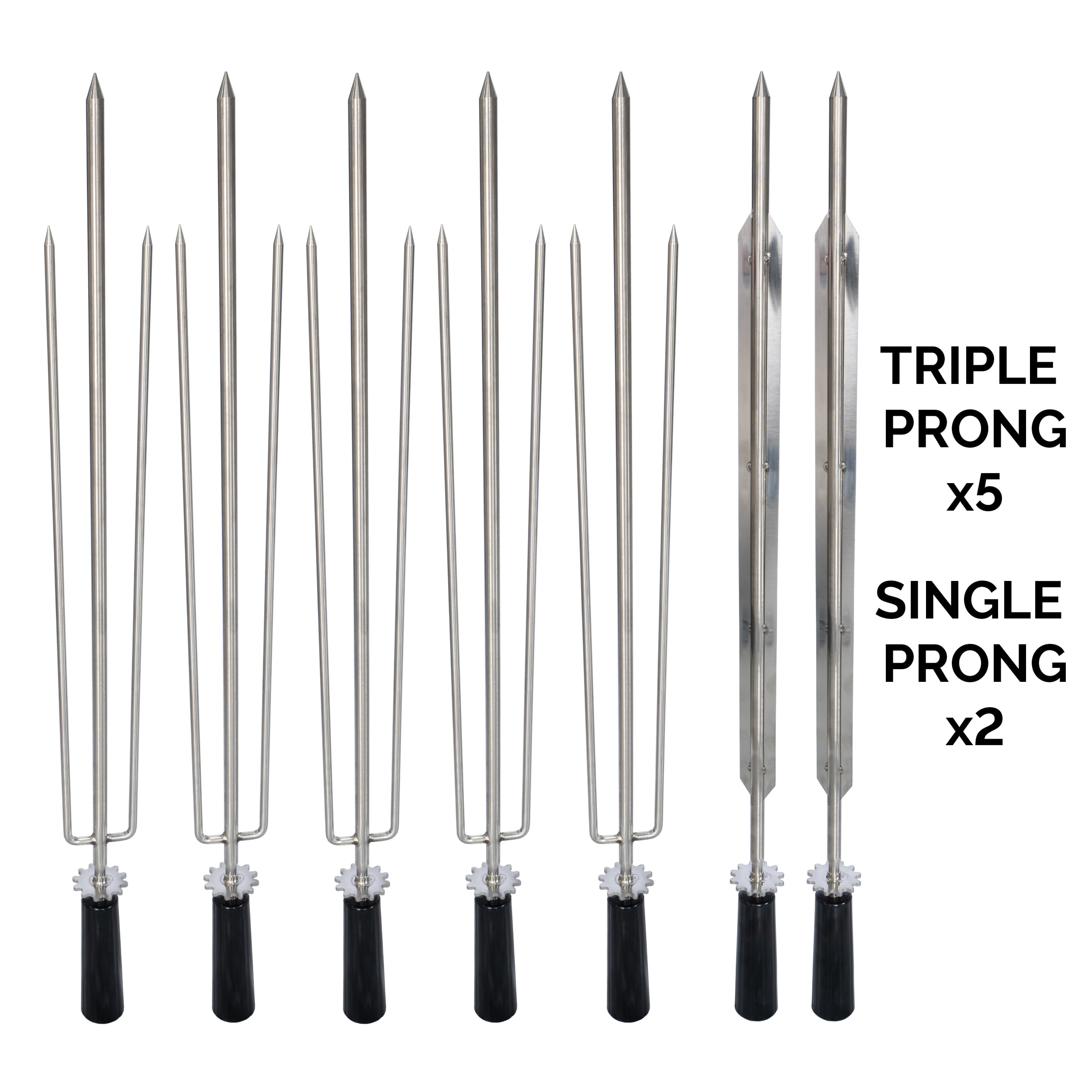 Charcoal Brazilian Electric Rotisserie Grill - 7 skewers - Churrasco - Stainless Steel BBQ