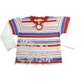thumbnail image 3 of Artisans - Little Girls Long Sleeve Striped Top 26474-4T (White/Purple Stripe), 3 of 4
