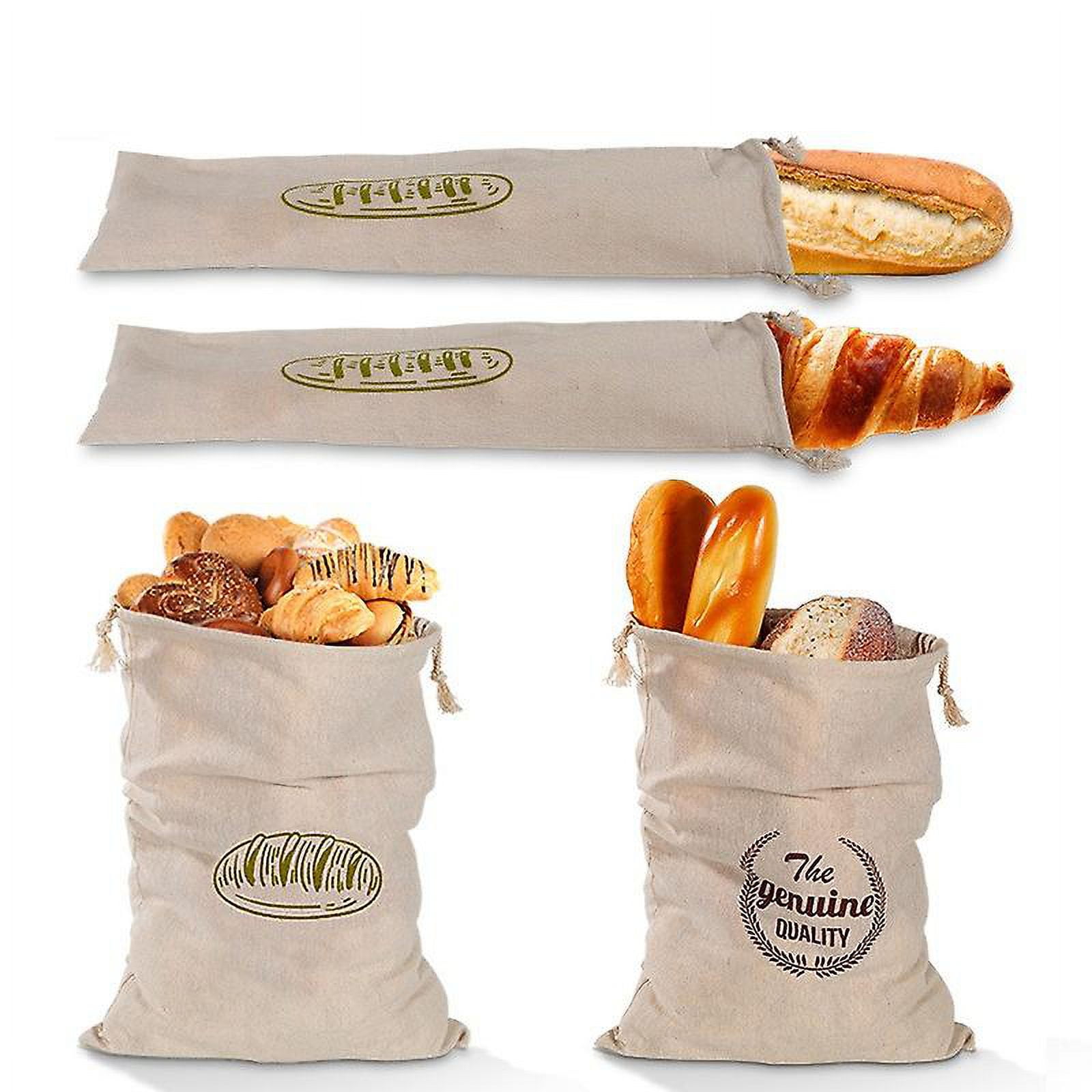 Homemade Reusable Linen Bread French Baguette Drawstring Kitchen Storage Bag Walmart