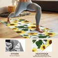 thumbnail image 4 of White Green Leaf Sunflower Pattern Hot Yoga Mat Towel Non Slip for Hot Yoga - Quick-Drying Yoga Mat Cover with 4 Corner Pockets with Travel Bag - Hot Yoga Towel Non Slip 70"x26", 4 of 6