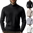 thumbnail image 5 of Men's Turtleneck Sweater Long Sleeve Ribbed Knit Pullover Slim Fit Casual Top, 5 of 5