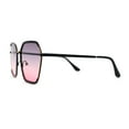 thumbnail image 3 of Womens Modern Designer Fashion Metal Rim Geometric Sunglasses Black Yellow Grey Red, 3 of 4