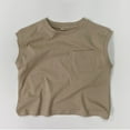 thumbnail image 2 of TAIAOJING Toddler Boys Girls Sleeveless Summer Casual Tops Beach Holiday Shirts Vest With Pocket Soft 6-7Y, 2 of 6