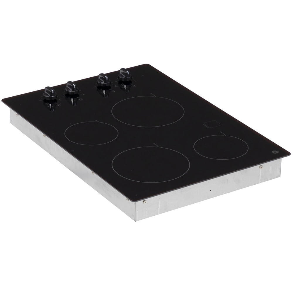 JP5030SJSS GE ®30 Built-In Touch Control Electric Cooktop STAINLESS STEEL  ON BLACK - Jetson TV & Appliance