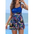 thumbnail image 2 of Twist's Twist Front One Pieza Vestido de Traje de baño Vestido Neto Hilado de impresión Traje de baño Impresión Azul Real M Impresión Azul Real M Xishao ropa, 2 of 2
