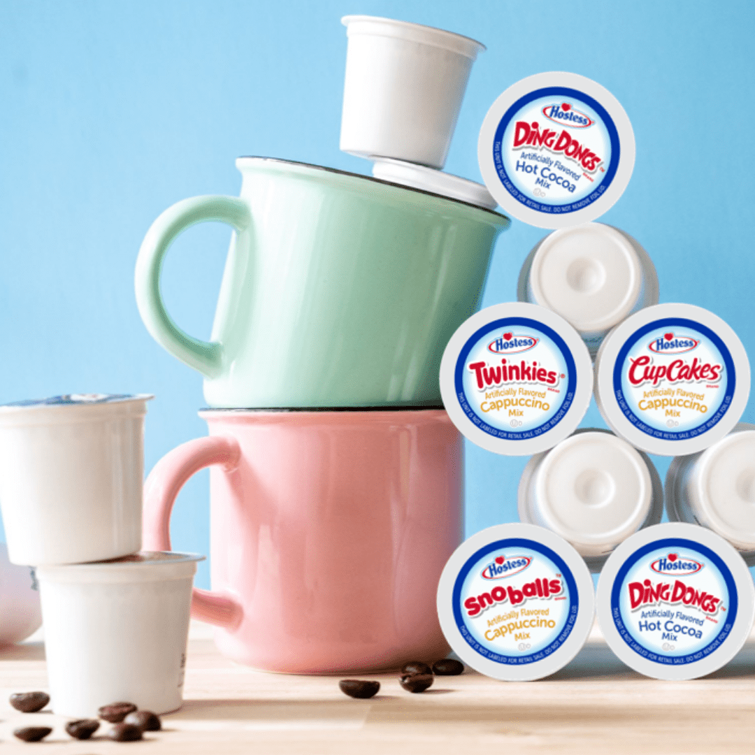 Hostess Cappuccino Hot Cocoa Variety Pack 42 Count Single Serve Cups for Keurig Brewers