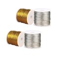 thumbnail image 2 of Yuanmiaoke 4 Rolls Metallic Cord Rope Thread String Ribbon Tinsel Bead String DIY Craft Making Cord for Wedding Ornaments Gift Wrapping Tags Jewelry Making Silver, 2 of 10