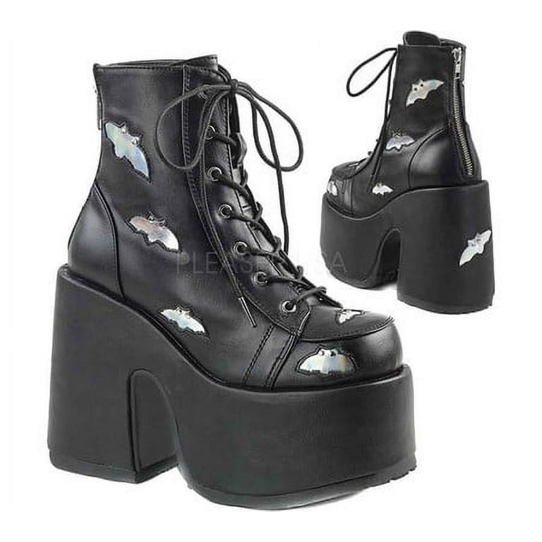 Women s Demonia Camel 201 Platform Ankle Bootie Walmart