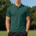 thumbnail image 3 of Luvrsol Mens T Shirt Solid Basic Turndown Collar Short Sleeve Regular Fit Plain Cotton Daily Tops S-3XL, 3 of 8
