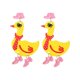 thumbnail image 2 of Pendientes colgantes de animales, pendientes colgantes, joyería colorida de animales, tacones altos de pollo, pendientes extraños divertidos, lindos Amarillo Yinane Pendientes colgantes, 2 of 8