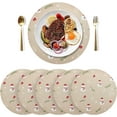 thumbnail image 3 of GZHJMY Christmas Snowman Round Placemats Set of 1, Non-Slip PVC Table Mats Washable Heat Resistant Place Mats for Kitchen Dining Table Christmas Home Decor, 15.4 Inch Table Mat, 3 of 7