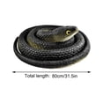 thumbnail image 3 of Fake Wildlife Prop, Fake Snake Toys, Yard, Halloween Prank, 32 Inch Black Cobra Soft Rubber Snake, Lifelike Textured Tricky Fake Snake Model for Trick Or Treat Event, Outdoor, 3 of 8