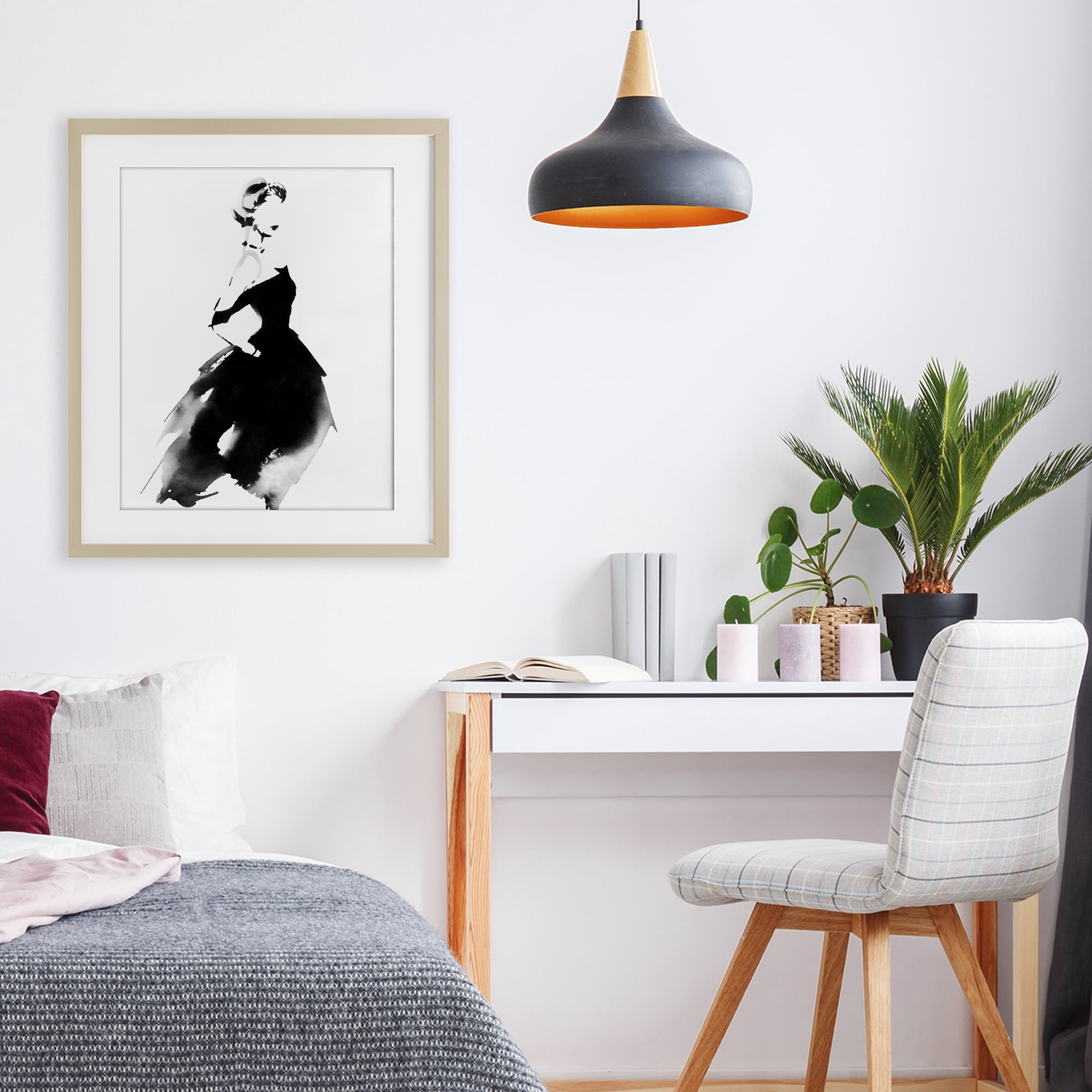 Stupell Industries Shadow Waltz Silhouette Birch Framed Print Under Glass, design by Svetlana Aleynikova