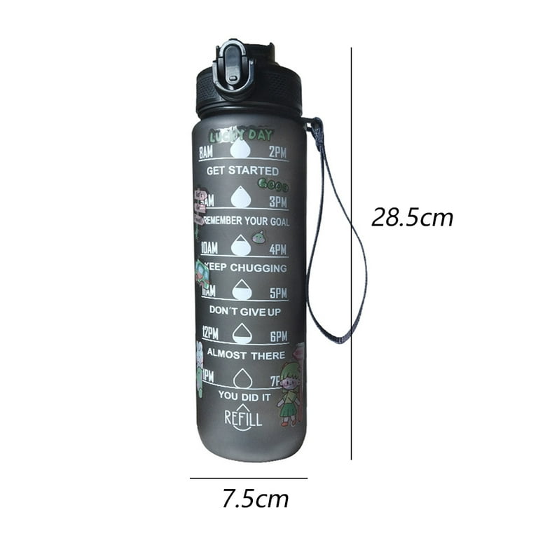 2L Portable Large-Capacity Water Bottle Time Marker Leak-Proof BPA Fro –  Deal or Shop
