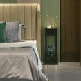 thumbnail image 4 of Acacia Wood Slim Bedside Table with Minimalist Design and Space-Saving Functionality, Wood Drawer and Open Shelf Side, 4 of 9