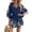 2-Dark Blue, variant on jinghuiyue Womens Summer Casual Dress V Neck Kimono Sleeve Tropical Print Mini Dresses Beach Vacation Clothes L