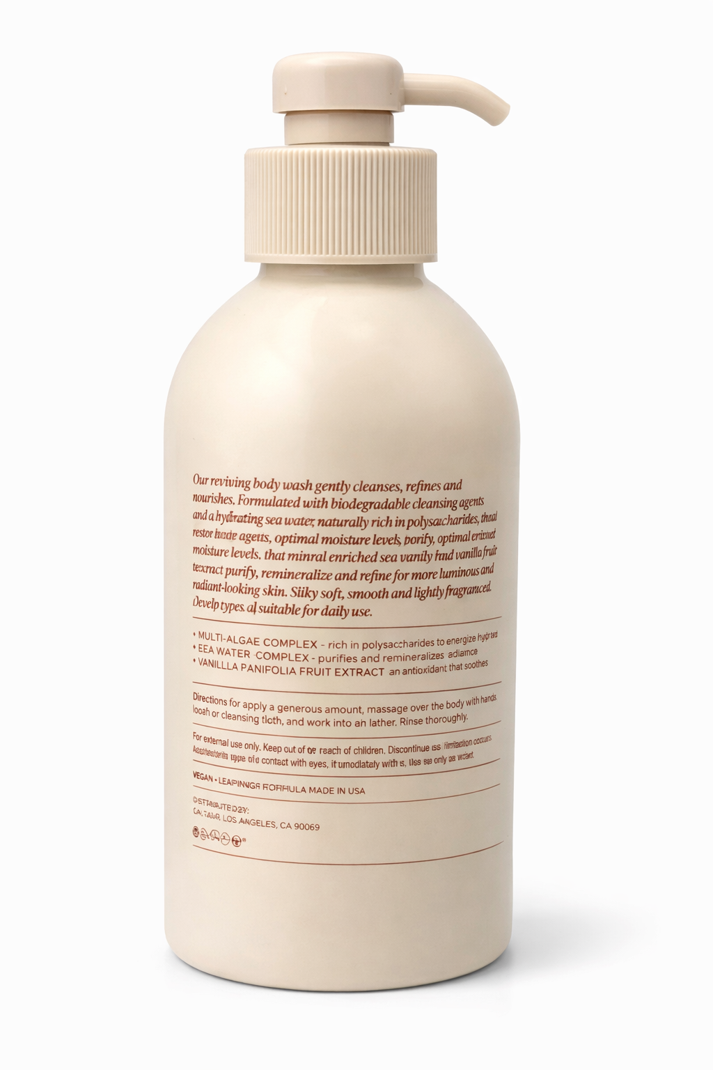 SALTAIR SALT WATER VANILLA BODY WASH, SKIN REVIVING SERUM CLEANSER, HYDRATING & NOURISHING FORMULA WITH SEA SALT & VANILLA EXTRACT, 17 FL OZ