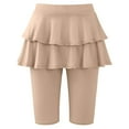 thumbnail image 2 of Cethrio Girls Bike Shorts, Stretchy Above the Knee Summer Cotton Dancing Skirts Khaki Size 12-13 T, 2 of 3
