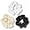 3pcs, Black-White-Light Champagne, variant on 100% Mulberry Silk-Scrunchies for Hair Sleep, Women Grils Silk Hair Ties for Frizz & Breakage Curly Hair, No Damage, Elastics Ponytail Holder, 3 Pack