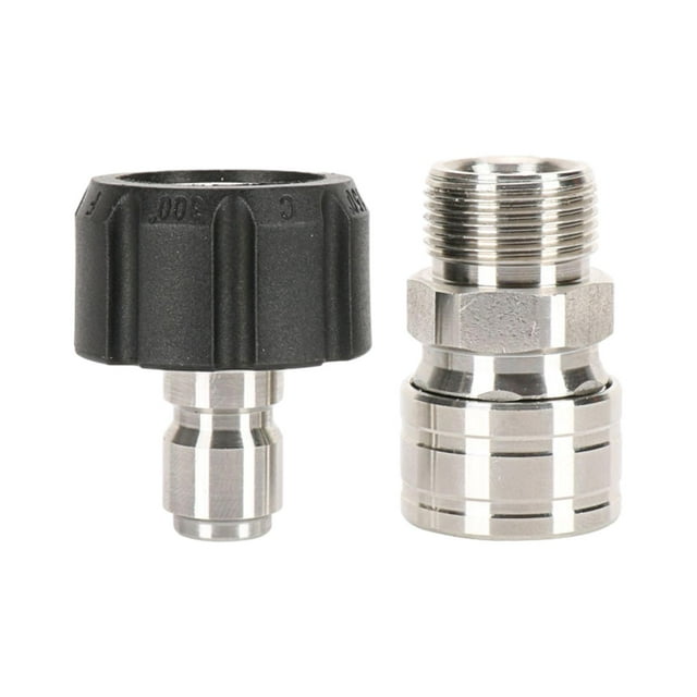 2 Pieces Pressure Washer Adapter M22 to 3/8'' Quick Connect Car Wash Accessories Inner Dia 15mm