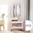 thumbnail image 4 of Miumaeov Stand Coat Hanger with Hook and Wheel Portable Clothing Hanging Garment Rack for Home Pink, 4 of 13