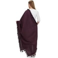 thumbnail image 4 of Phagun Cotton Neck Wrap Indian Dupatta Chunni Long Stole Tassel Scarf-Brown, 4 of 5