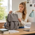 thumbnail image 4 of Canvas Backpack Vintage Backpack Daypack for Men Women Laptop Travel Rucksack, 4 of 6