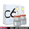 thumbnail image 1 of Jaune 3000K CANBUS Sécurité LED Ampoules Croisement Faisceau Principal Résistances de Remplacement C6, 1 of 11