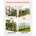 thumbnail image 6 of KFFKFF Garden Trellis, 60 x 15 inch Plant Support, Set of 4 Trellises with Powder-Coated Finish and Locking Mechanism, Ideal for Supporting Flowers, Vegetables, and Roses, 6 of 9