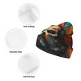 thumbnail image 3 of Disketp Vibrant Skull Soldier Winter Beanie for Men Women Beanie Knit Hat Cuffed Cap Beanie Knit Chunky Snow Cap, 3 of 6