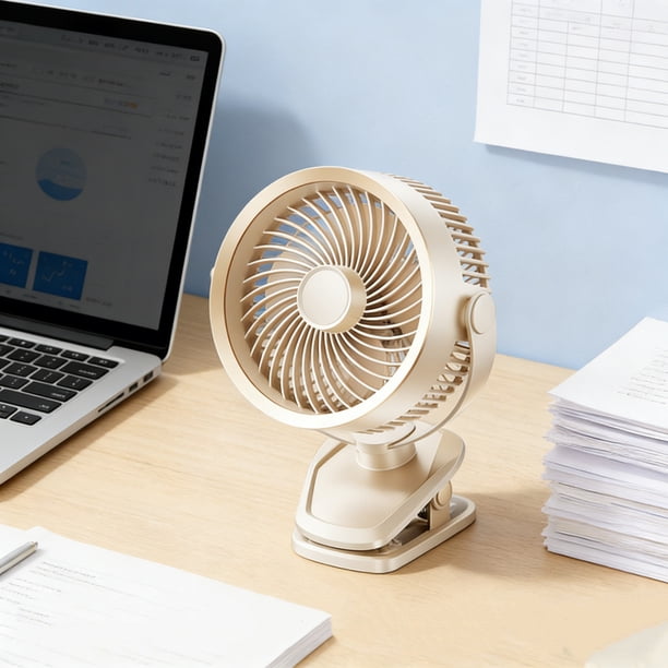 3 In 1 Clip On Wall Mountables Desk Fan With Stand USB Rechargeable Portable 3 Speed Adjustable Personals Coolings Fan For Office Home RV
