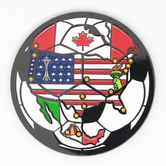 FIFA World Cup 2026 Host City Soccer Lenticular Magnet - Dallas