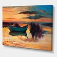 thumbnail image 3 of Designart ' Boat At The Lake During Evening Glow I ' Nautical & Coastal Canvas Wall Art Print, 3 of 4