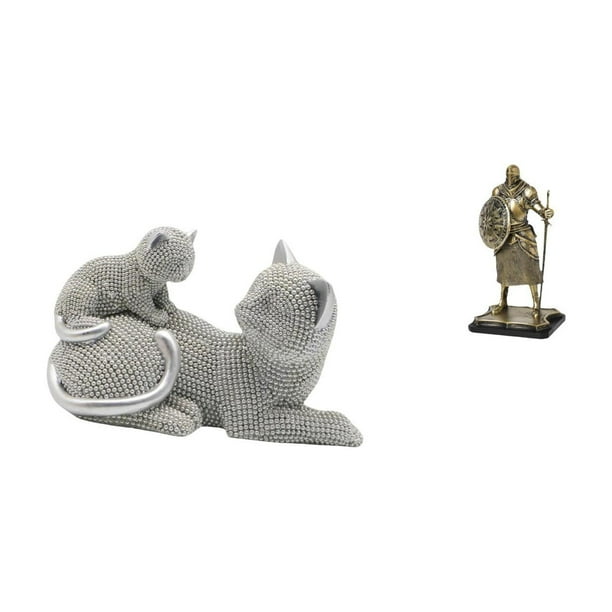 Figura de escritorio,Estatua de gato,linda estantería,escritorio,decoración del hogar,Figura de escritorio,Estatua de caballero,arte,artesanía,coleccionable,escritorio,oficina,Figura
