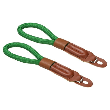 Uxcell 2pcs Camera Wrist Strap (Dark Green) - Camera Hand Strap Safety Wristlet Lanyards String Fits for DSLR SLR Digital Camera