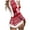 Red, variant on Aayomet Womens Jumpsuits Casual Womens Christmas Romper Shorts Long Sleeve Xmas Pajamas Bodysuit Jumpsuit Short,White M